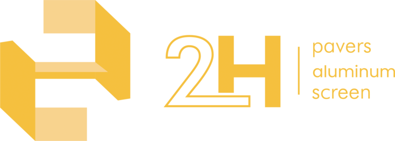 2H Rescreening logo - Pool cage, lanai, and paver services in Sarasota, FL