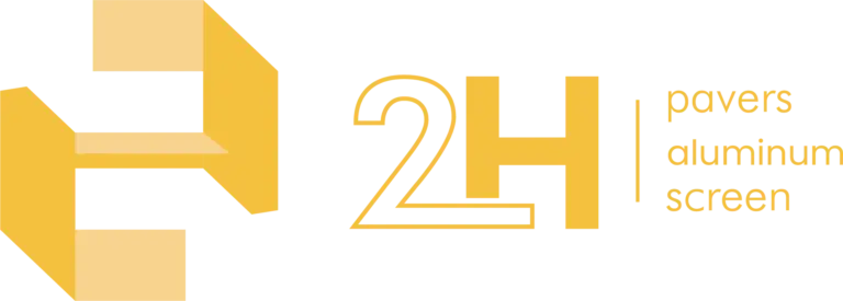 2H Rescreening logo - Pool cage, lanai, and paver services in Sarasota, FL