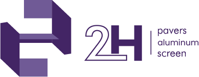 2H Rescreening logo - Pool cage, lanai, and paver services in Sarasota, FL
