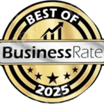 Best of BusinessRate 2025 award badge for 2H Rescreening in Sarasota Florida